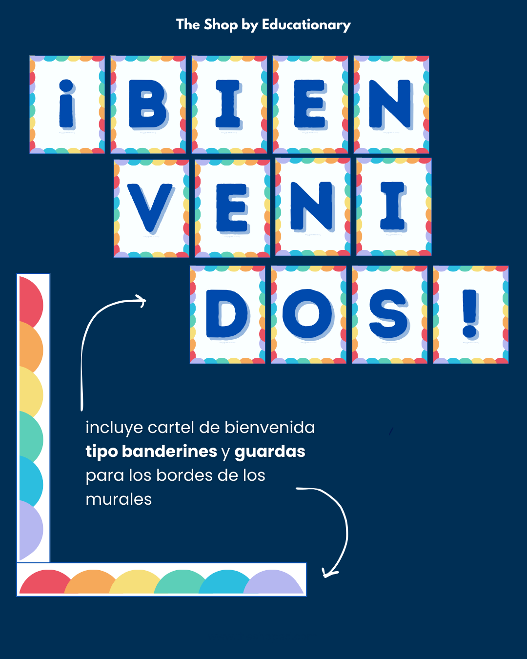 Material decorativo: Set bienvenida para sala - Fiesta (Ed.Media)