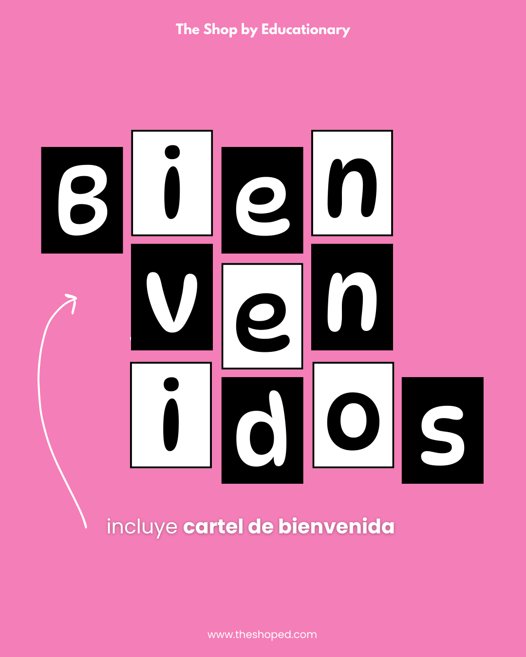 Material decorativo: Set bienvenida para sala - Ajedrez (Ed.Básica)