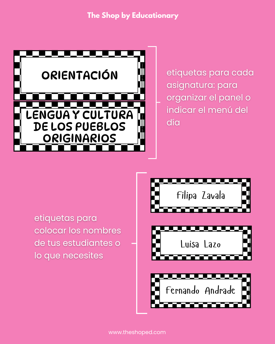 Material decorativo: Set bienvenida para sala - Ajedrez (Ed.Básica)