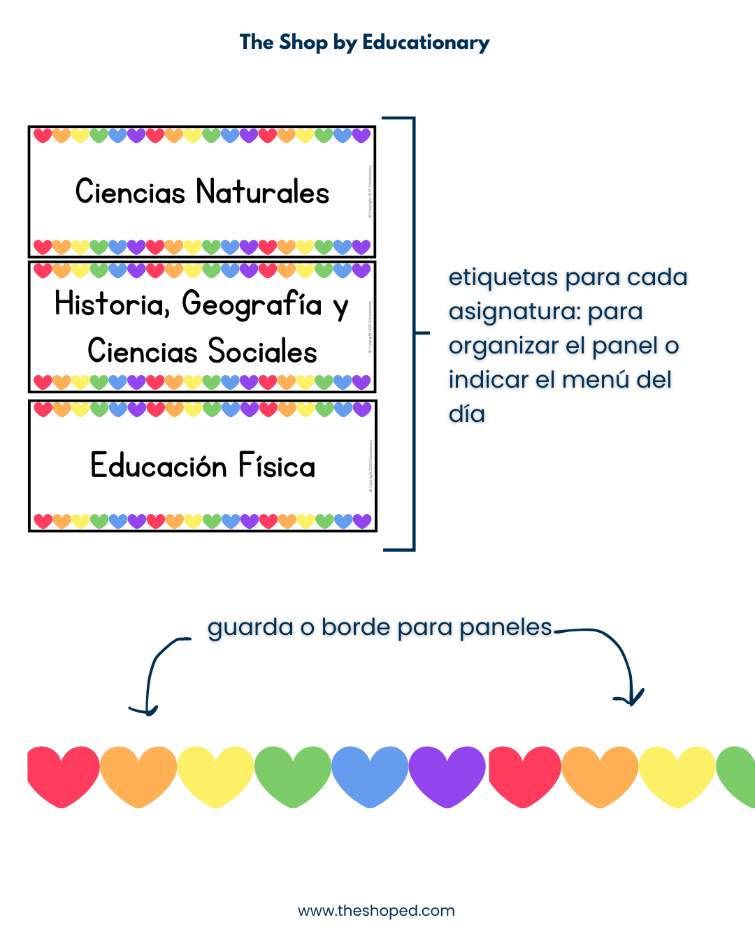 Material decorativo: Set bienvenida para sala - Corzanoes arcoíris (Ed.Básica)