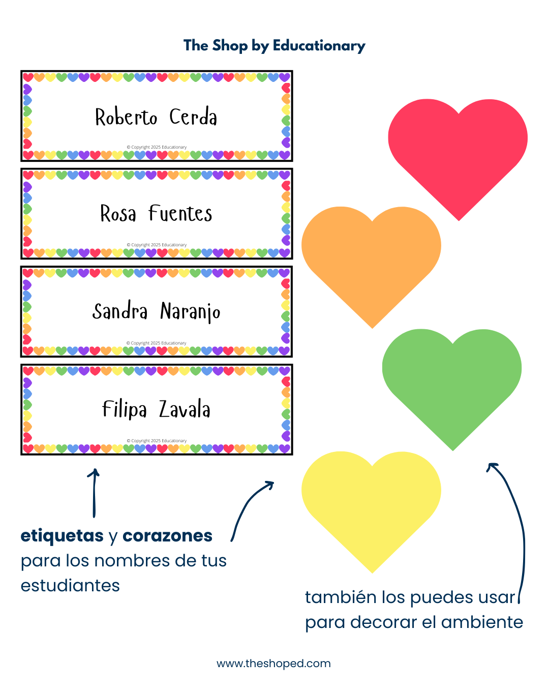 Material decorativo: Set bienvenida para sala - Corzanoes arcoíris (Ed.Básica)