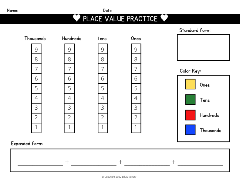 KIT - Place Value (Inglés)