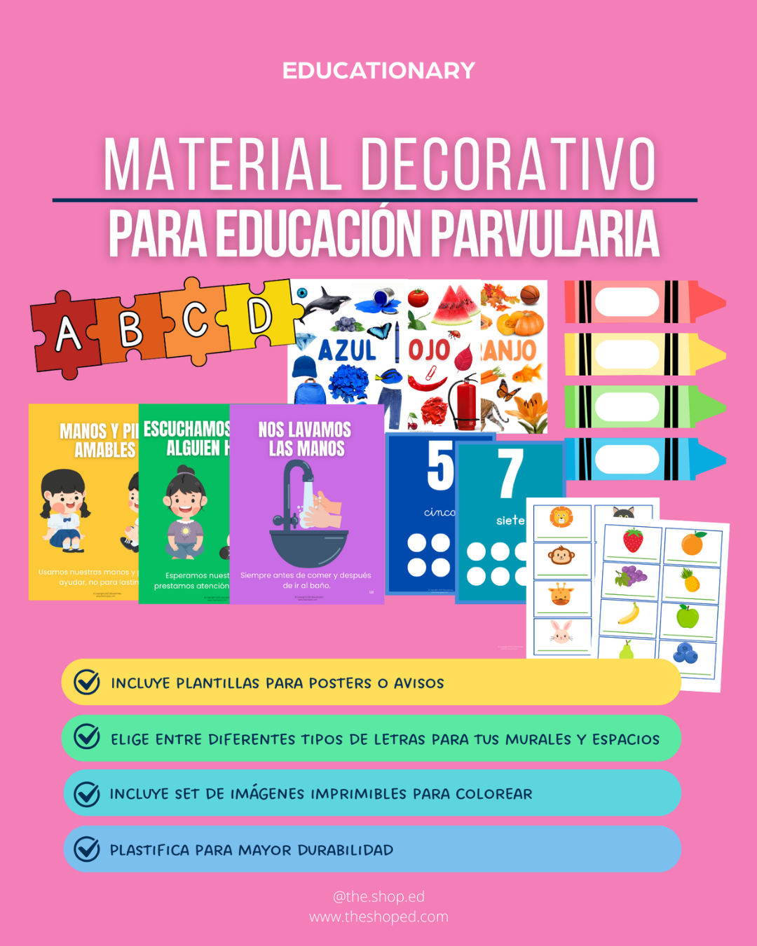 Material decorativo: para Ed. Parvularia