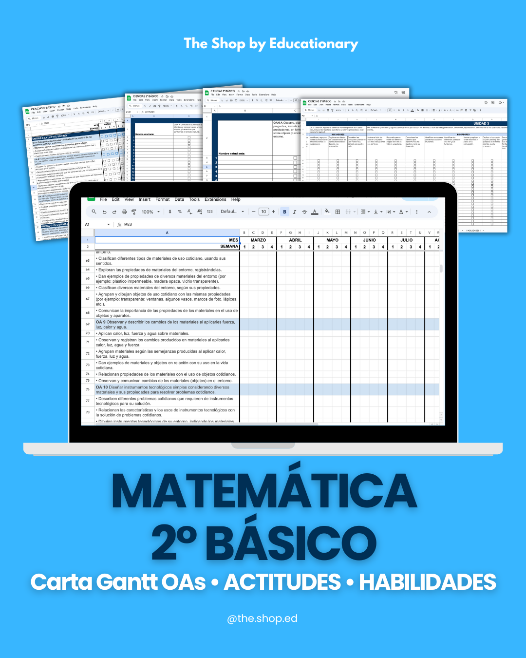 CARTA GANTT OAs - MATEMÁTICA 2° BÁSICO