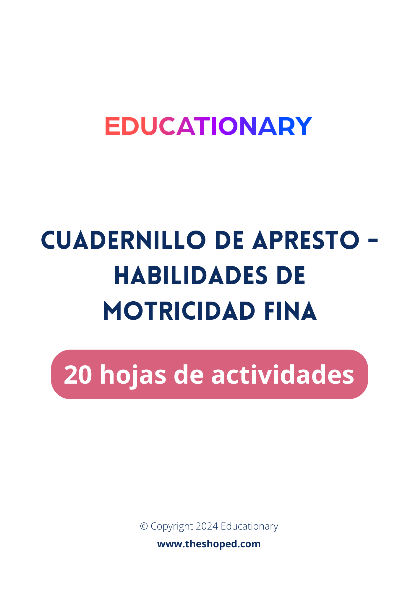 Cuadernillo de Apresto - Habilidades de Motrcicidad Fina