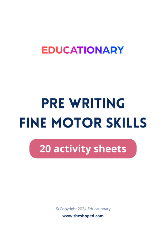 PRE WRITING SKILLS - 20 PRACTICE SHEETS