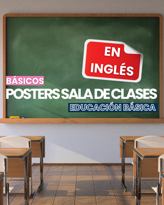 Básicos: posters Sala de clase - Ed. Básica 2024 EN INGLÉS