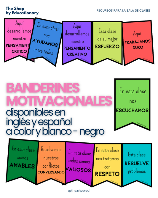 BANDERINES Motivacionales para la sala de clases (En español)