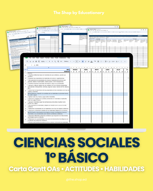 CARTA GANTT OAs - CIENCIAS SOCIALES 1° BÁSICO