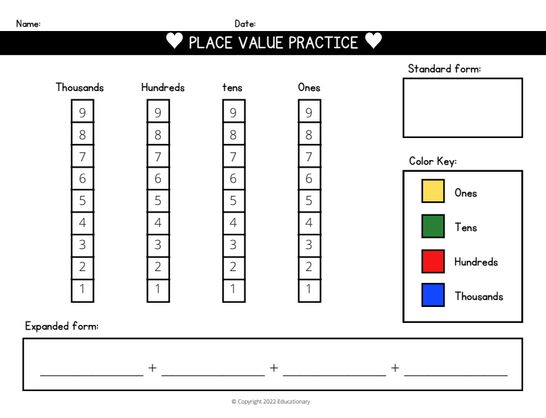 KIT -  Place Value (Inglés)