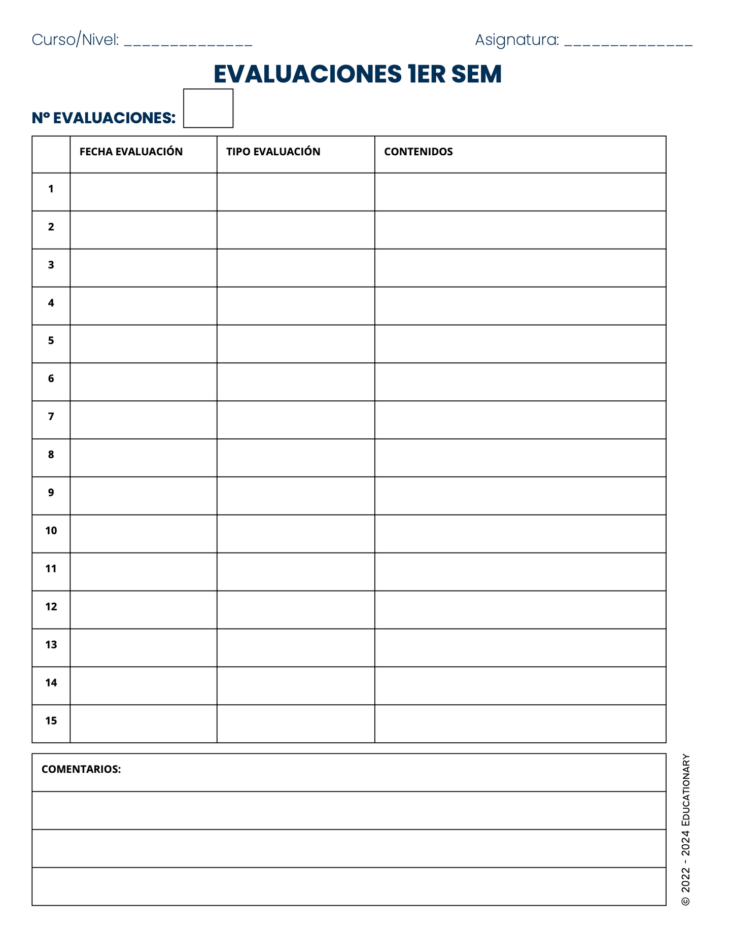 Agenda para Docentes 2024