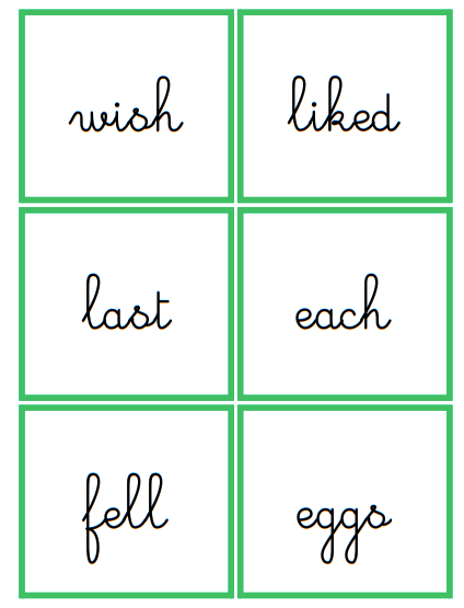 High Frequency Words Set 2