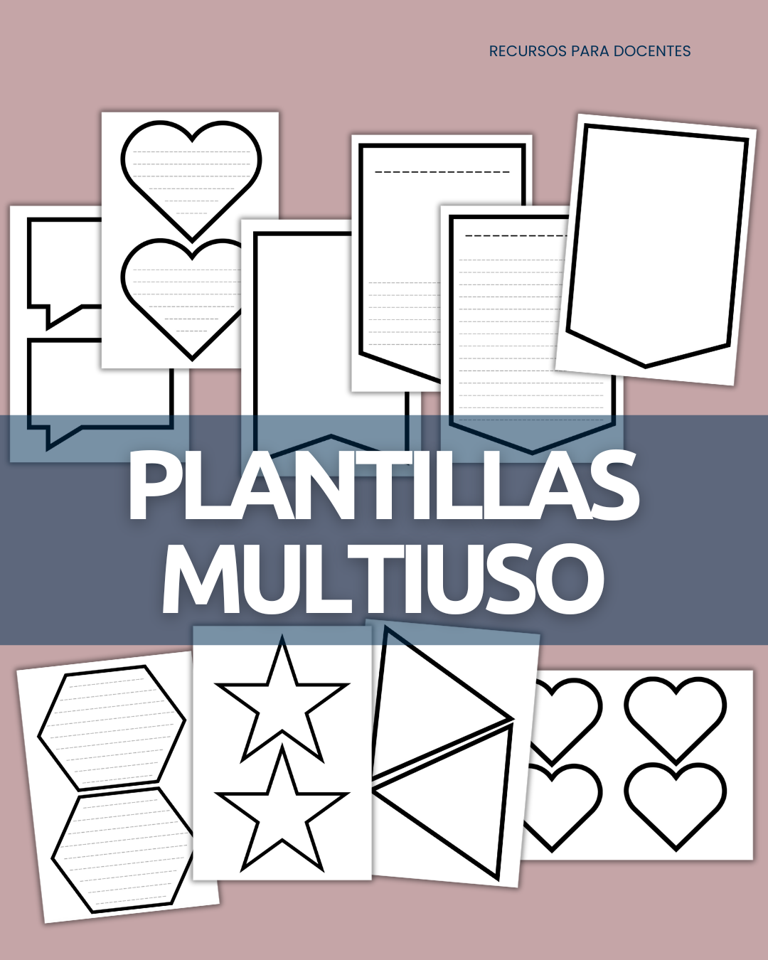 Plantillas para escritura y decoración sala