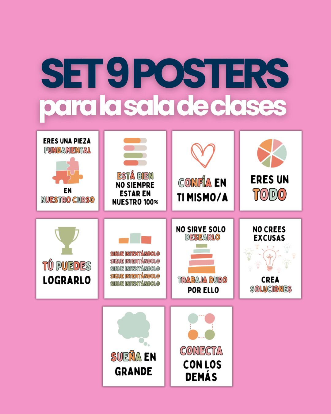 Set 10 posters Sala de clase