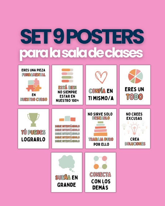 Set 10 posters Sala de clase