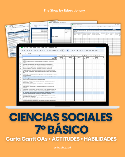 CARTA GANTT OAs - CIENCIAS SOCIALES 7° BÁSICO